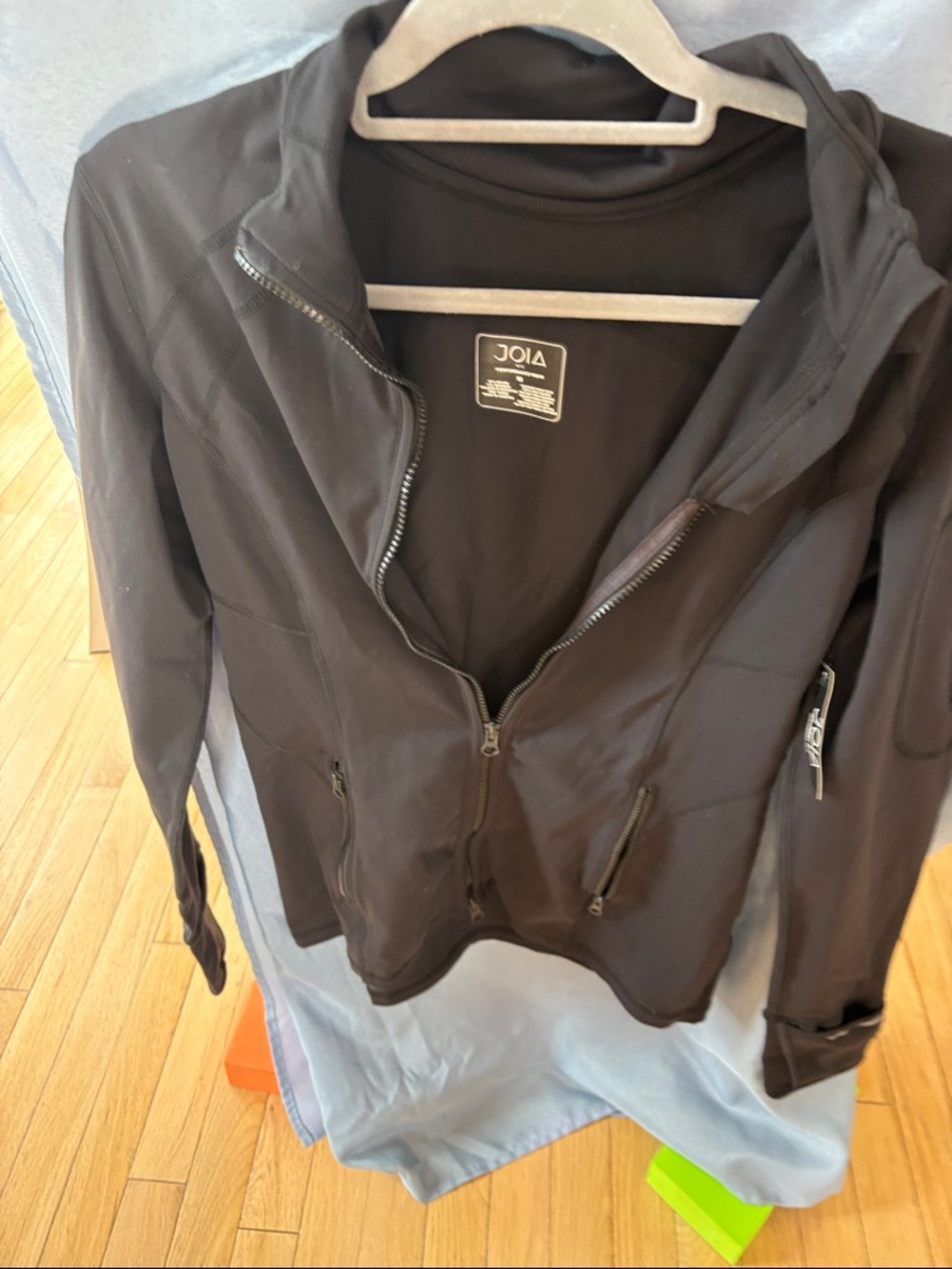 Black Women's Utility Zip Hoodie Jacket